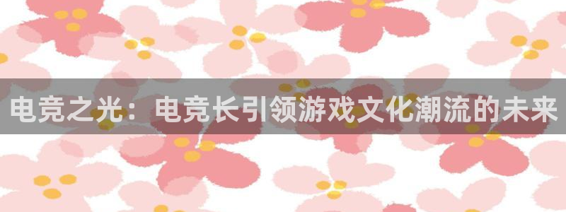 南宫电竞网：电竞之光：电竞长引领游戏文化潮流的未来